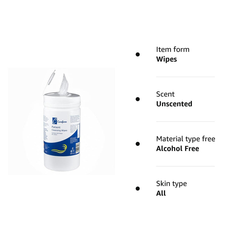 Careform Large Patient Cleansing Adult Wet Wipes - Full Body Wipes No Rinsing Required - 200 Wipes - BeesActive Australia