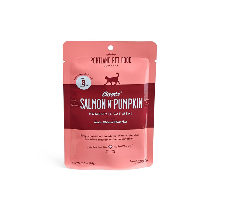 Portland Pet Food Company Human-Grade Mixed Variety Pack Wet Cat Food Pouch — Moist, Soft Cat Food Mixer, Topper, and Rotational Meal 2 Chicken, 2 Salmon (4 Pack) - BeesActive Australia