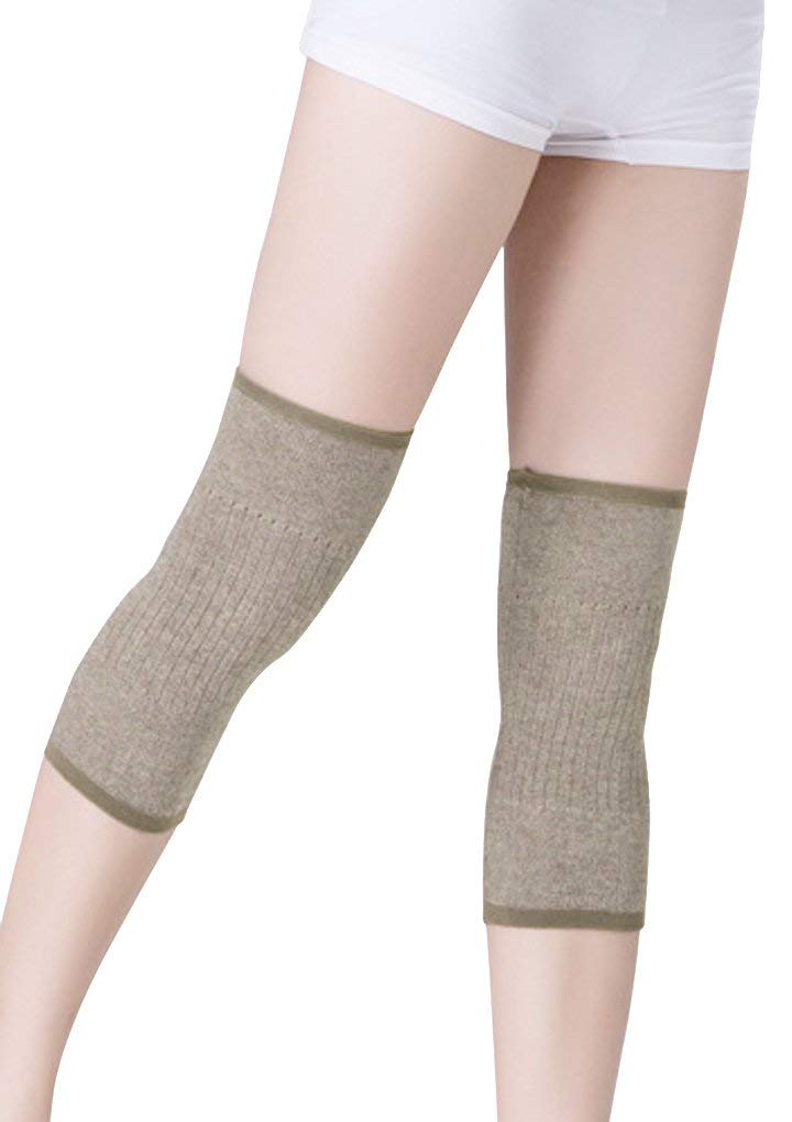 TINAYAUE Thermal Knit Knee Warmer Arthritic Knee Sleeve Stretchy Night Knee Wrap Pad Brace Support Band -Knee Pain Relief-Warming Knees Sleeves, Brown, L (width 12-13CM, suggest weight 60kg-85kg) L (width 12-13CM, suggest weight 60kg-85kg) - BeesActive Australia