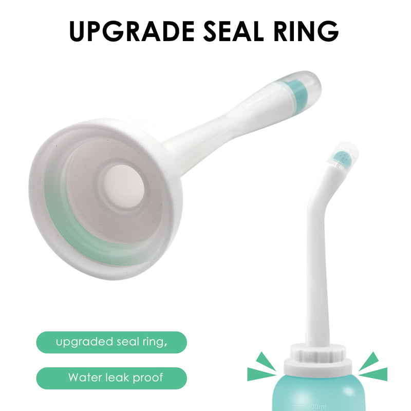 RUFCRIL Portable Travel Bidet with Carry Bag, TPE Material for High Temperature Resistance, 500ml Capacity with 2 Sealing Rings, Essentials for Postpartum Perineal Care,Hemorrhoid Treatment(Green) Green - BeesActive Australia