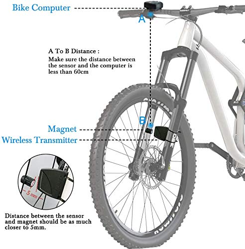 DINOKA Bike Speedometer Waterproof Wireless Bicycle Bike Computer and Cycling Odometer with Multi-Function LCD Backlight Display - BeesActive Australia