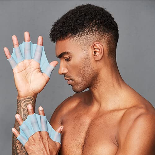KDDOM 1 Pair Silicone Swimming Hand Webbed Silicone Swim Gear Fins Hand Webbed Flippers for Snorkeling - BeesActive Australia