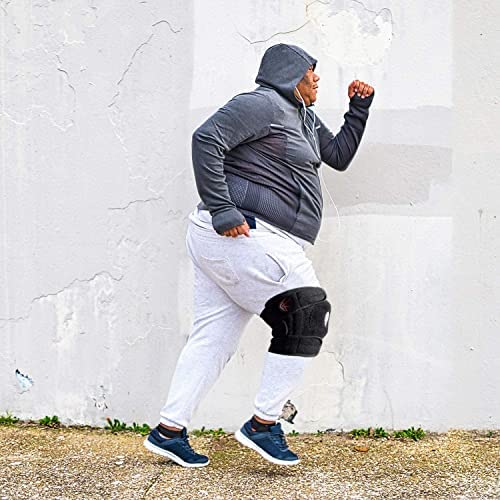 KARM Plus Size Knee Brace for Knee Pain Plus Size Women and Men - Adjustable Knee Brace with Side Stabilizers. Knee Support for Meniscus Tear and Arthritis (4XL/5XL/6XL Black) Size 3 (4XL/5XL/6XL) - BeesActive Australia