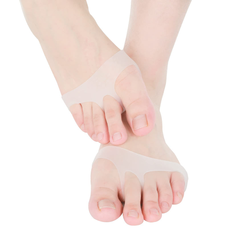 Sibba Foot Pads Cushions 4 Pairs Elastic Silica Gel Bottom Heels Feet Protector Inserts Callus Metatarsal Pain Relief Bunion Forefoot Cushioning - BeesActive Australia