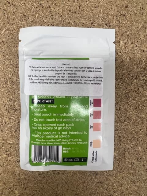 NKD Living Ketone Test Strips (100 Strips) - Accurate Detection of Ketones in Urine - BeesActive Australia