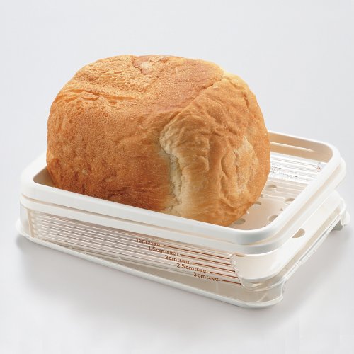 Akebono PS-955 Bread Slicer Guide, Made in Japan, Naname Cut, Cuts Clean until the Last, Adjustable Thickness, 4 Cuts, 5 Cuts, 6 Slices, 8 Slices, 12 Slices, Home Bakery Slicer - BeesActive Australia