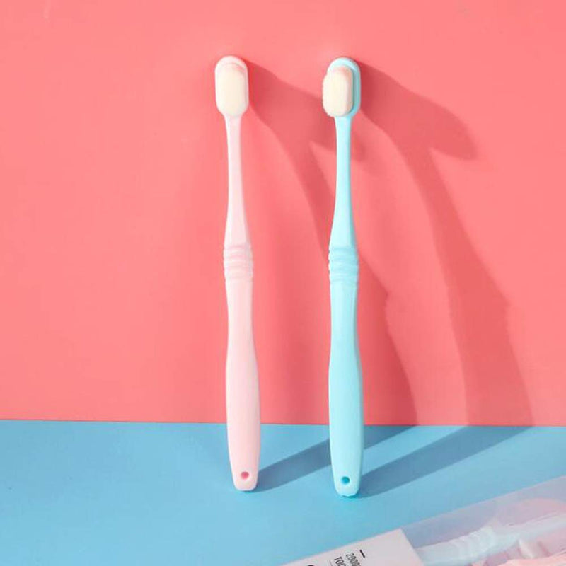 2 Pack Extra Soft Toothbrushes for Sensitive Gums Deep Cleaning, Japan ToothbrushUltra Fine Micro-Nano Toothbrush with 20000 Soft Floss Briste - BeesActive Australia