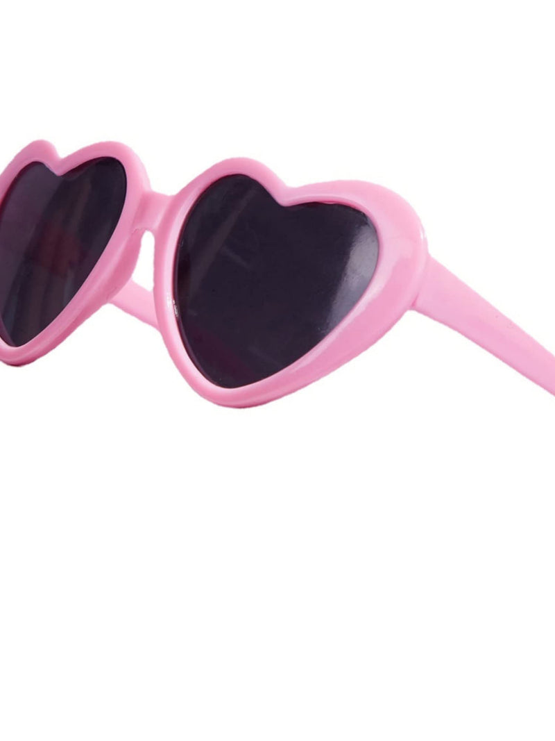 Pet Cat Dog Doll Sunglasses, Kitty Funny Props Eyeglasses, Cosplay Photography Props Cute Sunglasses 2PCs White and Pink - BeesActive Australia