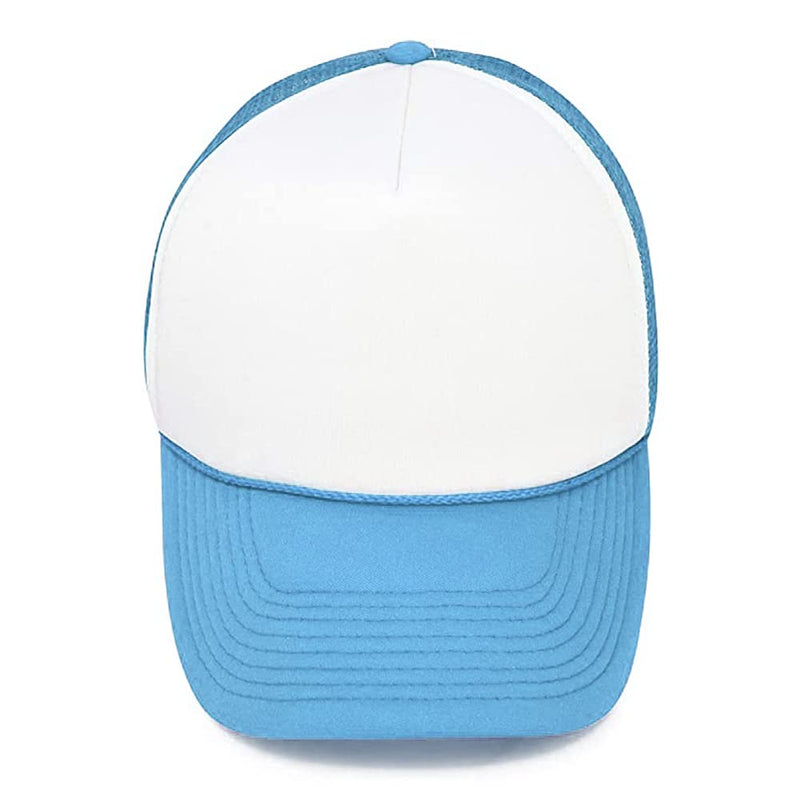 MR.R Sublimation Blanks Polyester Mesh Cap Mesh Hat Two Tone Trucker Summer Mesh Cap with Adjustable Snapback,2pcs per Pack Light Blue - BeesActive Australia