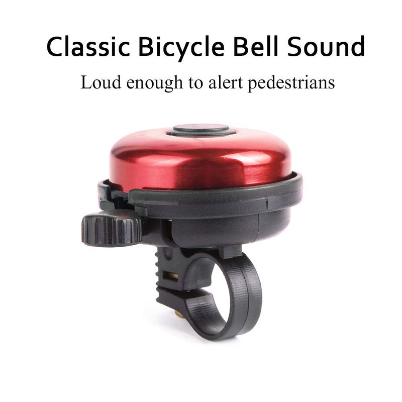 REKATA Bicycle Bell, Loud Sound Bike Bell for Adults Kids Girls Boys(Red, Left-Hand Use) - BeesActive Australia