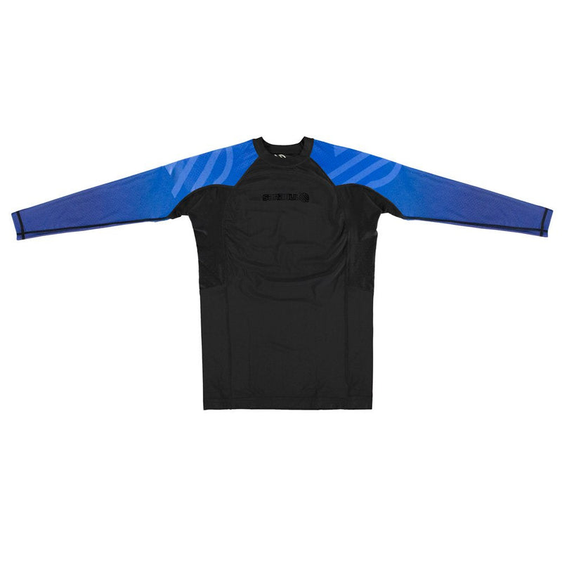 Sanabul Essentials Long Sleeve Compression MMA BJJ Wrestling Cross Training Rash Guard Blue Small - BeesActive Australia
