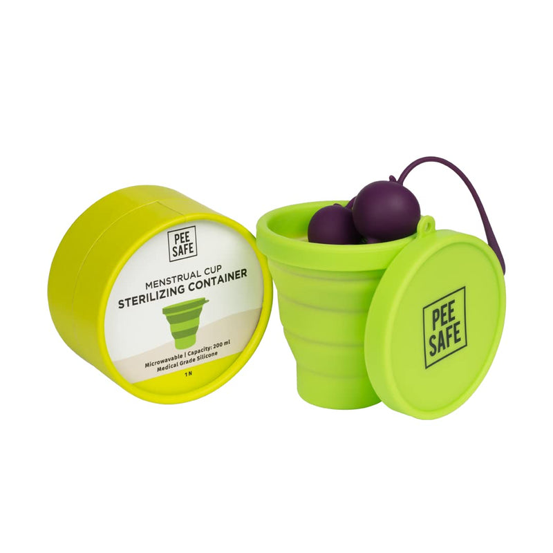 Pee Safe Menstrual Cup Steriliser (1N) | Made with Medical Grade Silicone | Microwave, Compact and User-Friendly - BeesActive Australia