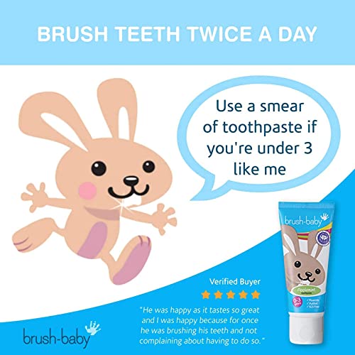 Brush-Baby Applemint Toothpaste for Babies & Toddlers | Stage 2-First Teeth | 0 - 36 months, 50ml - BeesActive Australia