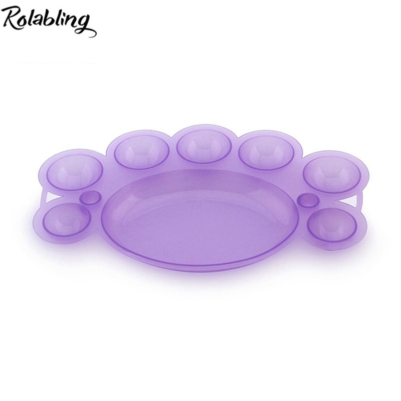 Rolabling 6 pcs Nail Art Dappen Dish Nail Art Polish Color Mixing Palettes Manicure Tool - BeesActive Australia