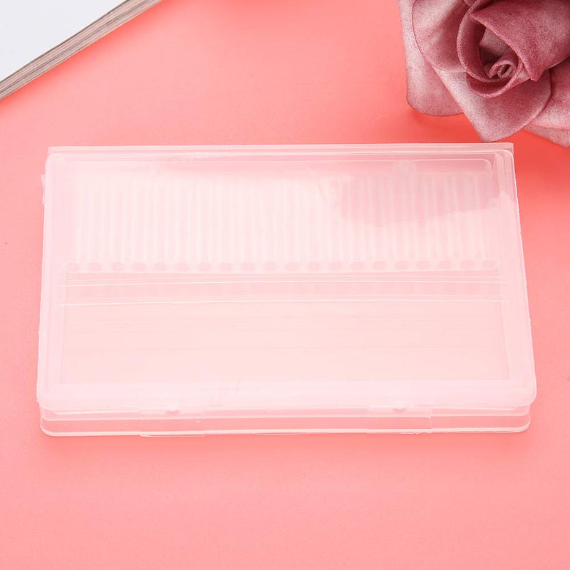 VBESTLIFE Plastic Nail Drill Bit Box Professional Collecting Nail Drill Bits for Nail Tools Fixed Storage Display Carry - BeesActive Australia