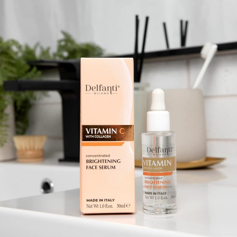Delfanti Milano • VITAMIN C with COLLAGEN • Concentrated Brightening Face Serum • Made in Italy - BeesActive Australia