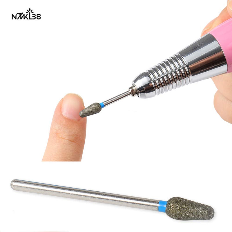 NMKL38 Diamond Bur 3/32" Russian Electric Nail Drill Bit File Stainless Steel Professional Podiatry Chiropody Pedicure Manicure Drill Bit - BeesActive Australia