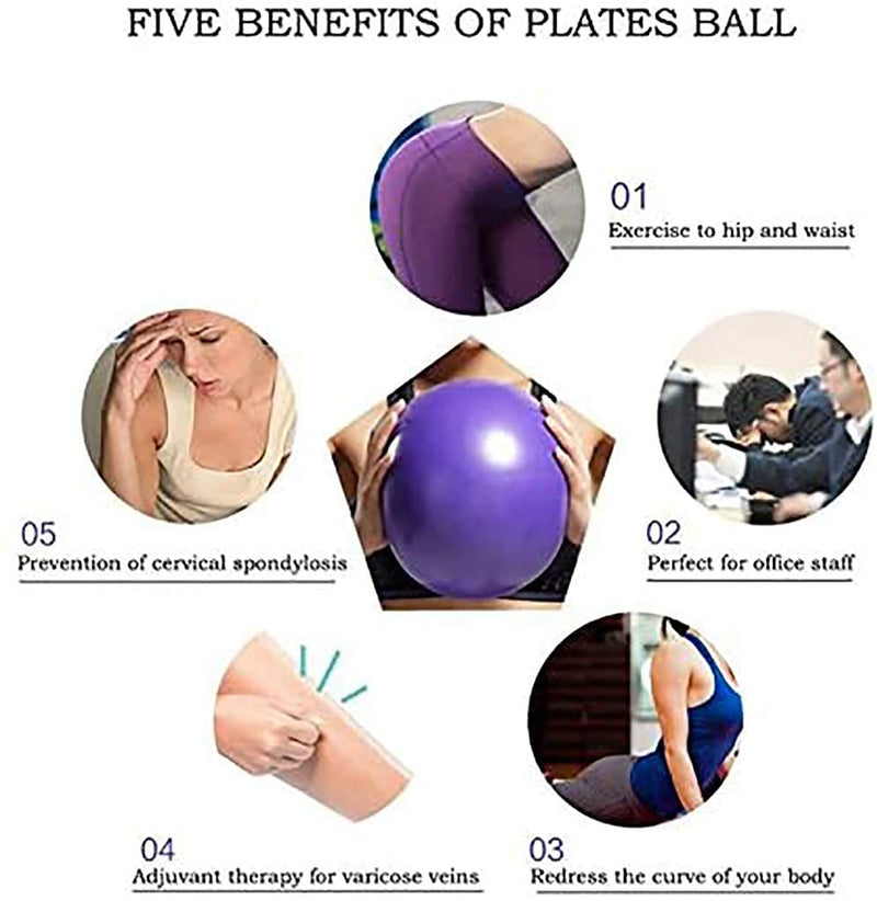 6 Inch Exercise Pilates Mini Yoga Balls Barre Small Bender for Home Stability Squishy Training Physical Therapy Improves Balance with Pump Blue 6 Inch - BeesActive Australia