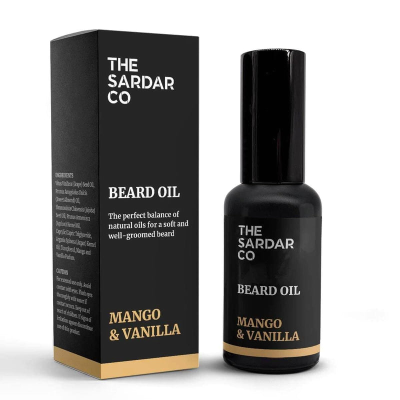 Mango & Vanilla Beard Oil - Hydrate and Condition Your Beard - Organic Argan & Jojoba Oil Perfect For Beard Growth - BeesActive Australia