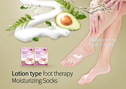 Epielle Moisturizing Foot Masks (Socks 6pk) for foot heel to toe and callus - Sunflower Seed Oil + Avocado Oil + Vitamin E | Gift set for women, Spa Gift for women Socks 6pk - BeesActive Australia