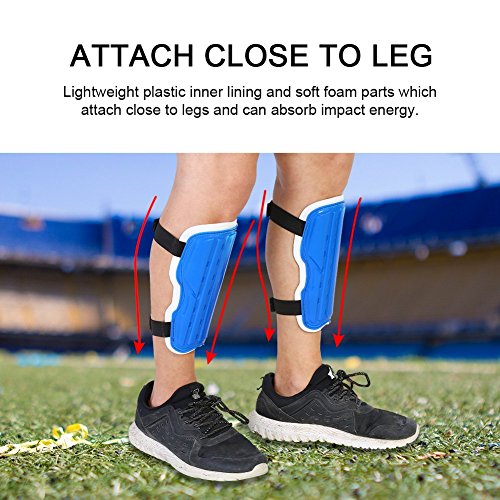 VGEBY 1Pair Soccer Shin Guard Soccer Shin Pad Perforated Breathable Soccer Shin Guards Blue - BeesActive Australia