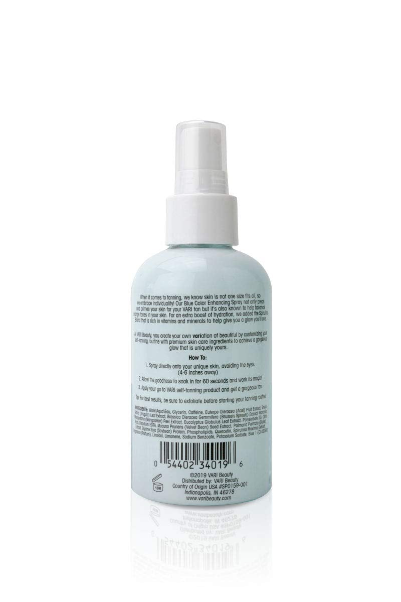 Australian Gold, VARI Beauty Color Enhancing Primer Spray Preps + Primes Skin for Hydrated and Luxurious Color Infused with Acai Caffeine Eucalyptus Extracts to Help Repair Rejuvenate, Blue, 5.8 Fl Oz - BeesActive Australia
