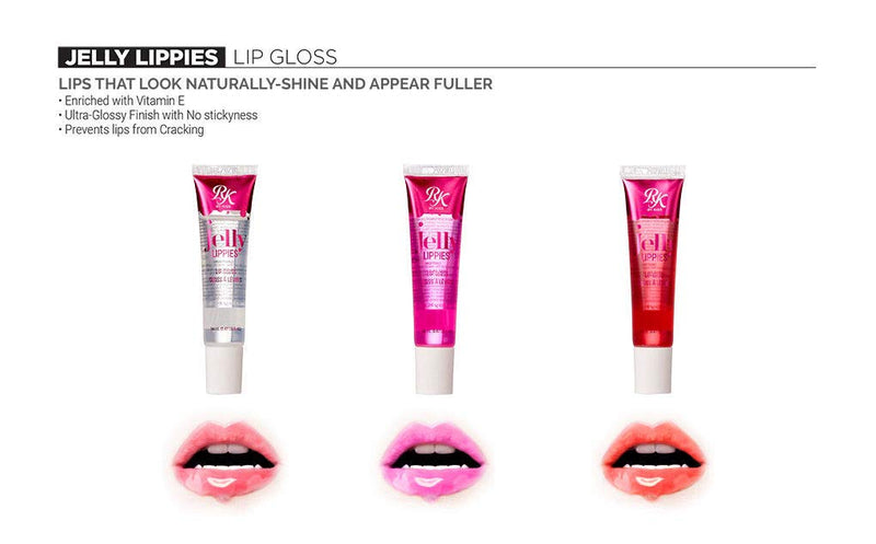 KISS Ruby Kisses Jelly Lippies Lip Gloss (3 PACK) (Clear & Mermaid & Love) Clear & Mermaid & Love - BeesActive Australia