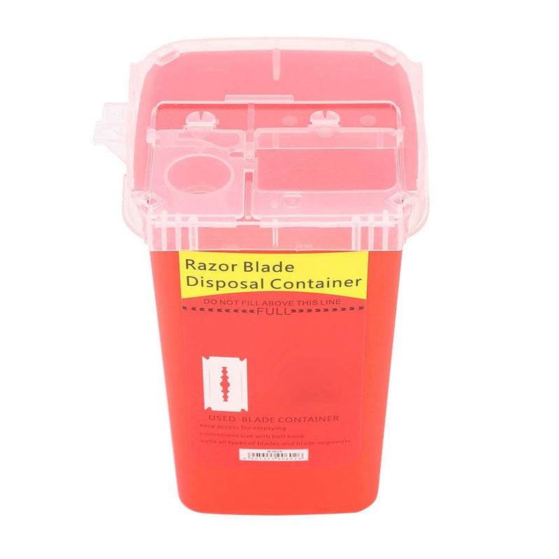 Sharps Disposal Case - Sharps Bin Disposal Blade Storage Box Tattoo Blade Syringe Needle Trash Waste Container Case (Red) Red - BeesActive Australia