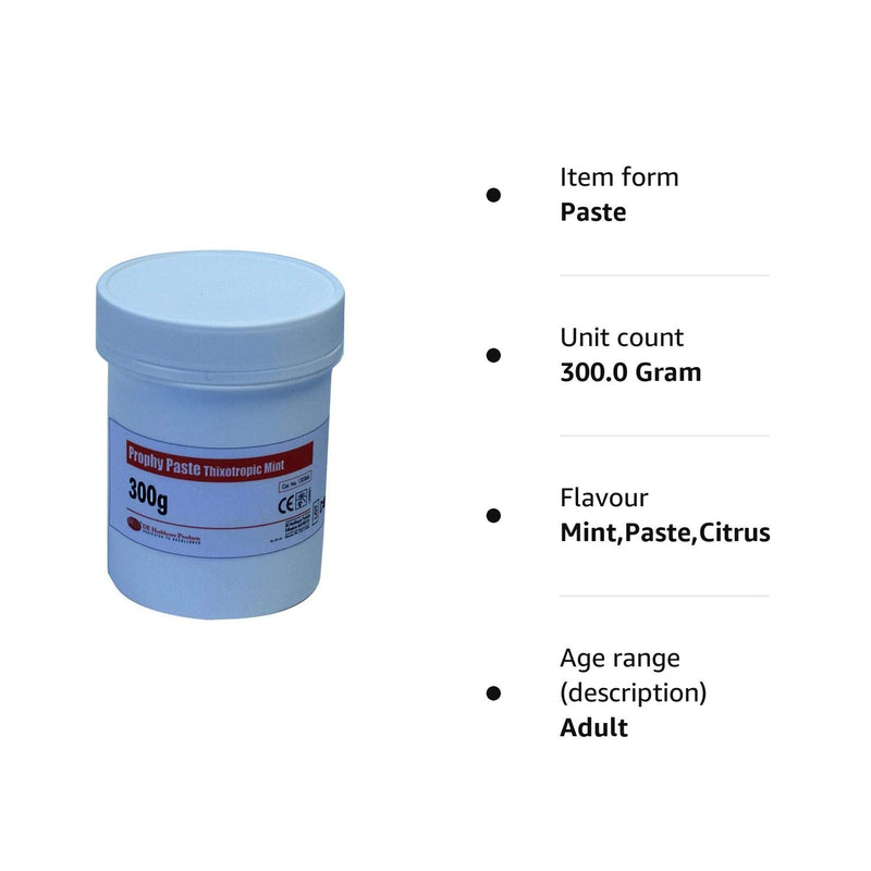 Dental Mint Flavour Medium Prophylaxis 300g Prophy Paste Prophylaxis Teeth Polishing Cleaning Stain Removal - BeesActive Australia