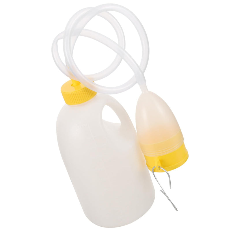 Healifty Mens Urinal Pee Bottle Portable Emergency Toilet with Tube for Elderly Hospital Home Camping Car Travel 1700ML - BeesActive Australia
