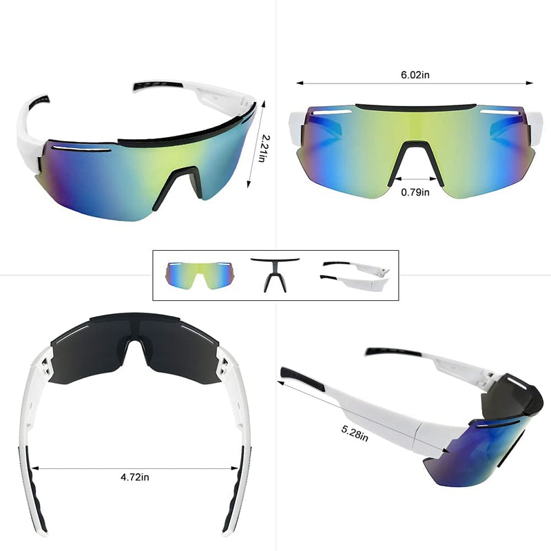 Sunglasses, Polarized Sunglasses for Men Women,UV400 Sports Sunglasses for Cycling Baseball Fishing Golf - BeesActive Australia