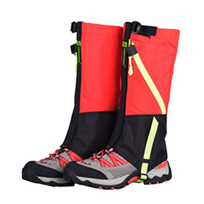 HomDSim Children Leg Gaiters Outdoor Waterproof Snow Gaiter for Kids Hiking Climbing Hunting Leg Cover Shoes Gaiters Red - BeesActive Australia