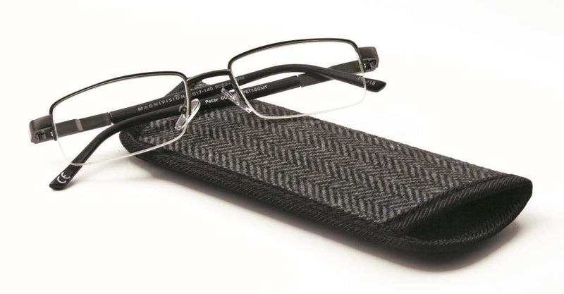 Magnivision Foster Grant ,Peter, Reading Glasses (Strength +1.00) + 1.00 Magnification - BeesActive Australia