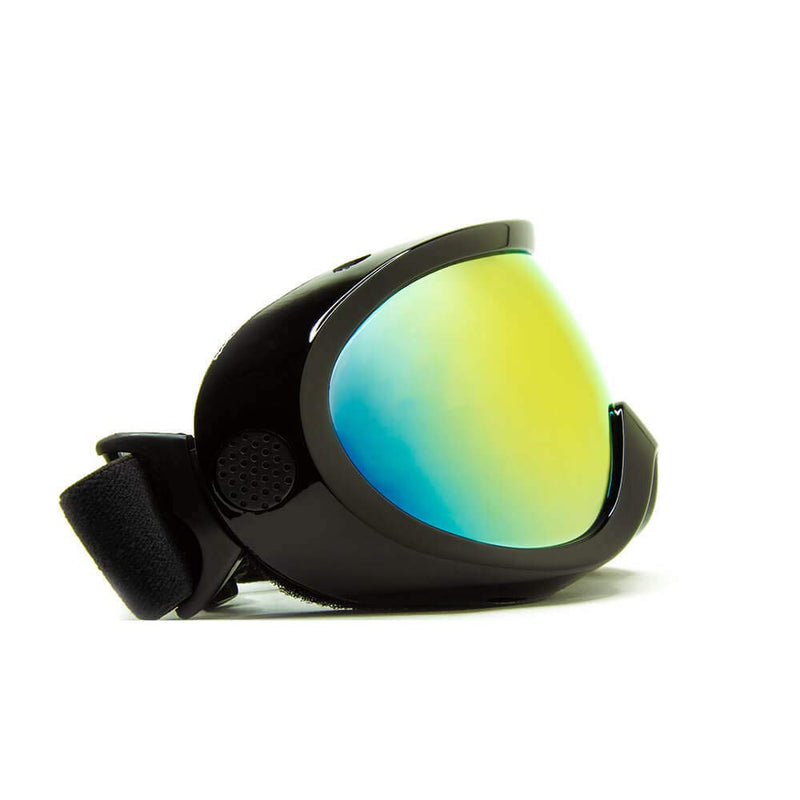 GloFX Black Diffraction Ski Goggles - Rainbow Gradient Rave Prism Kaleidoscope Lightshow Lenses - BeesActive Australia