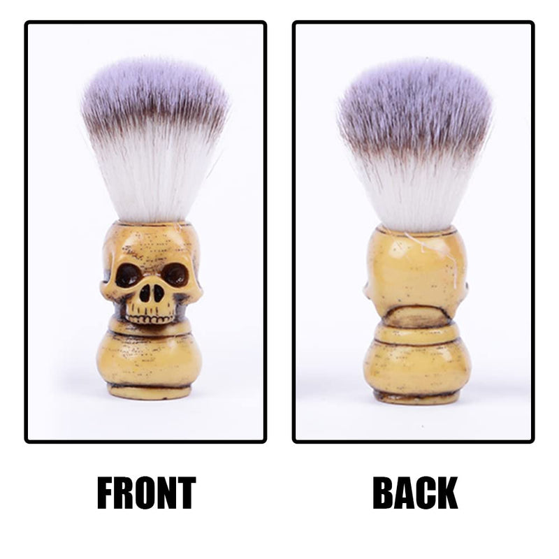 Skull Head Handle Shaving Brushs Barber Salon Beard Shaving Brushs Mens Grooming Tools for Men's Day Facials - BeesActive Australia