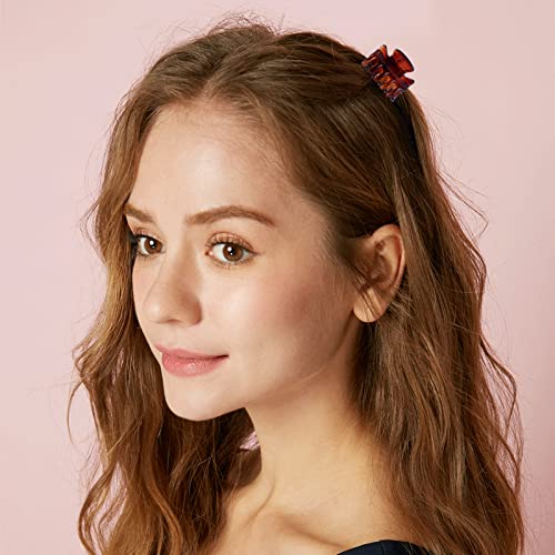 12 Pieces Small Hair Clips,3cm x 2cm/1.18inch x 0.78 inch Brown Mini Hair Claw Clips Plastic Hair Jaw Clips for Women and Girls - BeesActive Australia