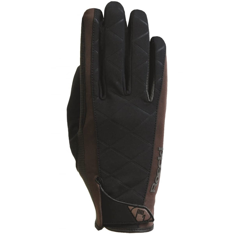 Roeckl - Winter Softshell Riding Gloves WATTENS Black/Mocha 8 - BeesActive Australia