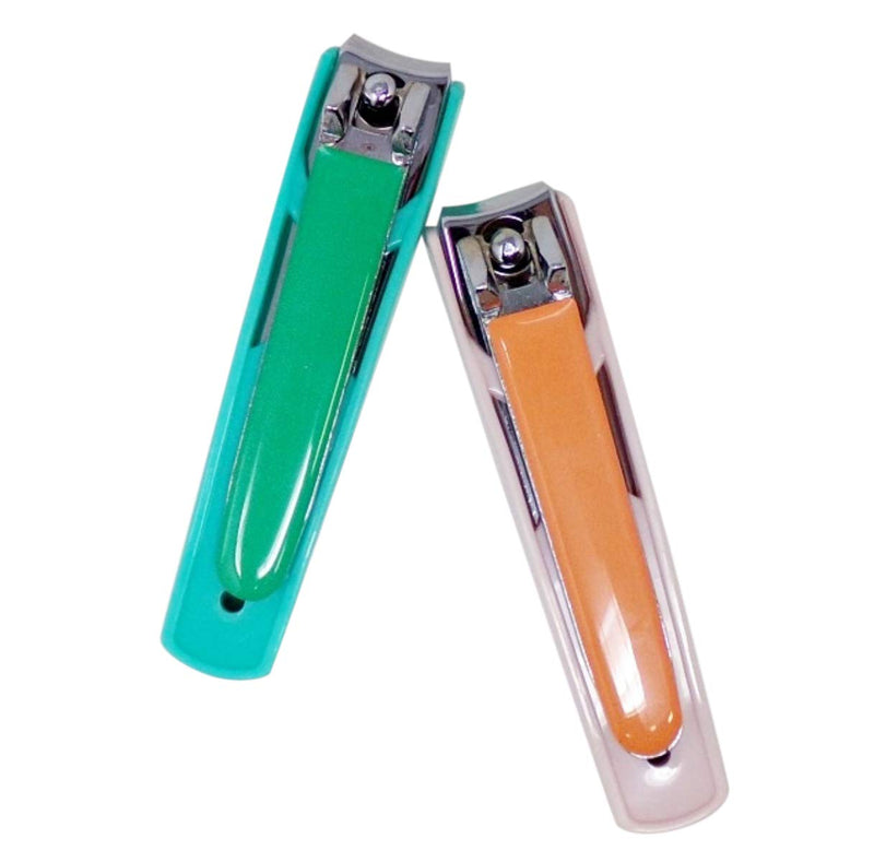 Silver Toned Fingernail Clipper with Basic Thumb Squeeze Lever, Toe or Finger Nail Trimmer in Assorted Colors - BeesActive Australia