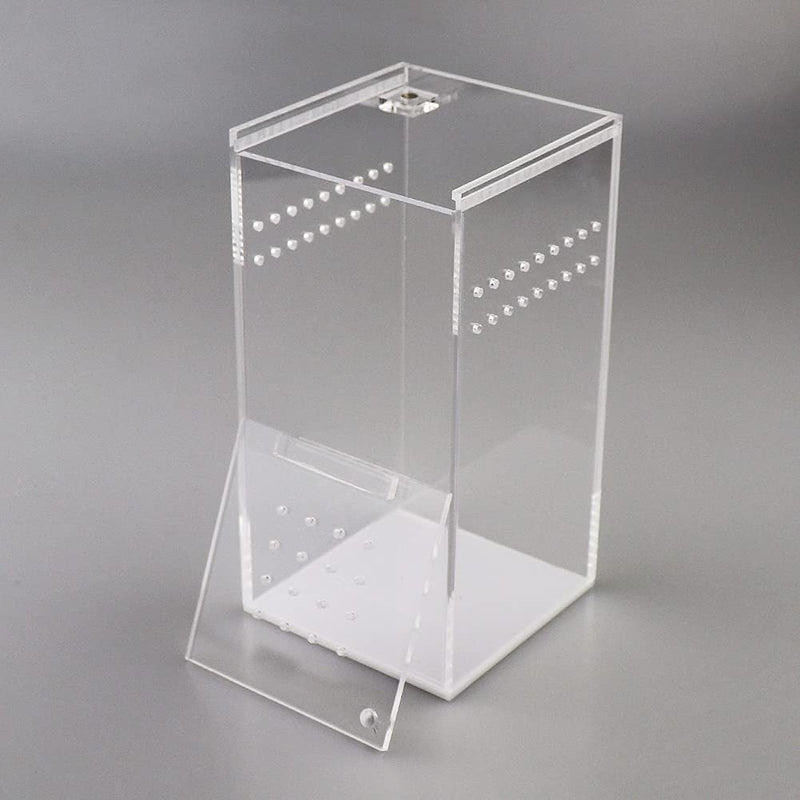 NANEEZOO Magnetic Acrylic Case, 2.9x2.9x6 Inch Nano Arboreal Tarantula Enclosure Reptile Habitat Terrarium Breeding Box for Spider Scorpion Sling Isopods Lizards Invertebrates Insect Mantis - BeesActive Australia