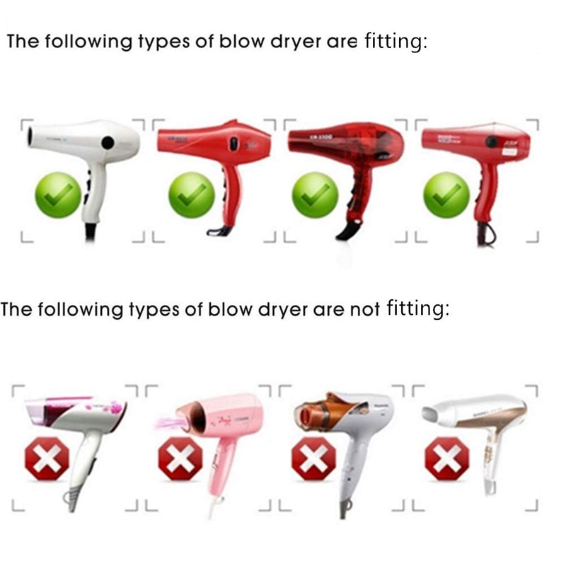 Hair Diffuser Hair Dryer Travel Collapsible Hair Dryer Portable Diffuser Curly Hair Airflow Attachment for Salon or Home Use (rose red) - BeesActive Australia