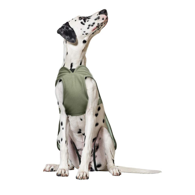 Kuoser Canvas Cold Weather Dog Coat for Winter, Reflective Dog Warm Fleece Jacket Water Repellent Windproof Dog Vest for Small Medium Large Dogs with Zipper Leash Hole XS-3XL X-Large (Pack of 1) Army Green - BeesActive Australia