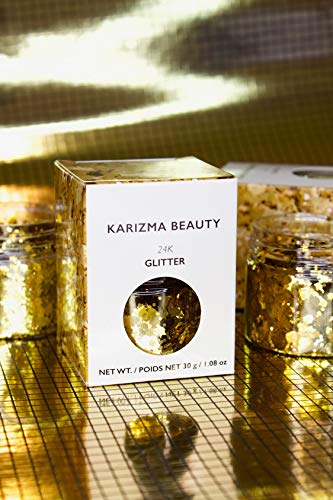 Gold Rockstar Chunky Glitter ✮ Large 30g Jar KARIZMA BEAUTY ✮ Festival Glitter Cosmetic Face Body Hair Nails 24K Gold - BeesActive Australia