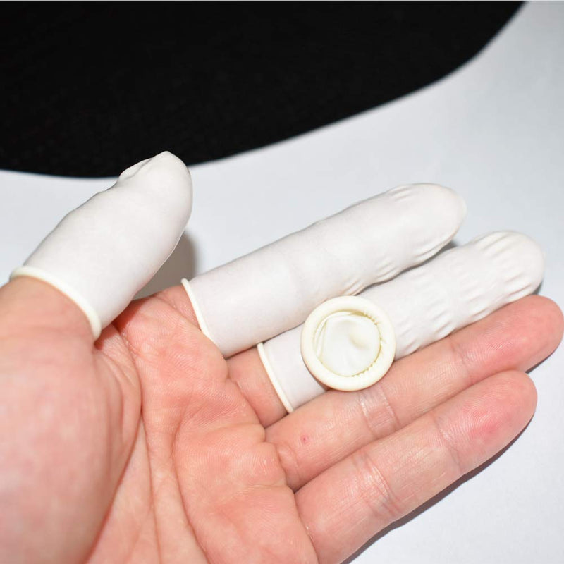 105 PCS Latex Finger Covers Finger Tip Rubber Protect Keeping Dressing Dry and Clean, Anti-stati - BeesActive Australia