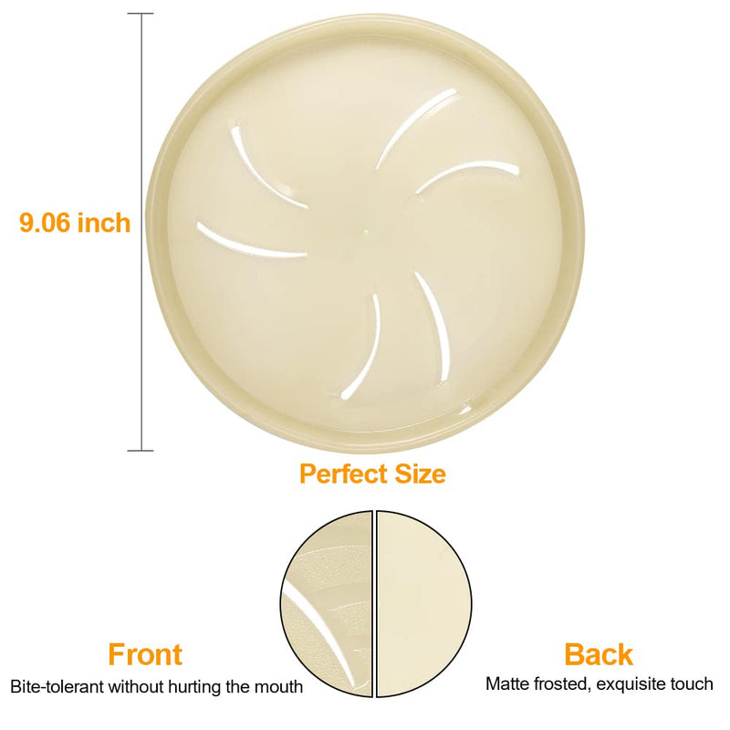 HONGEZEY Indestructible Dog Flying Discs, Interactive Dog Flyer Toys, Soft Lightweight Dog Catch and Fetch Toys for Medium Large Dogs, Floats in Water & Safe on Teeth Glow - BeesActive Australia