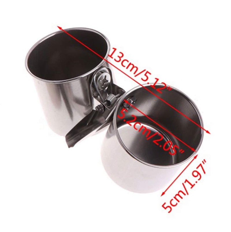Hypeety Bird Parrot Feeding Double Cups Stainless Steel Food Water Bowls with Clip Bird Seed Feeder Cups Hanging Bowl Cage Stand Accessories - BeesActive Australia