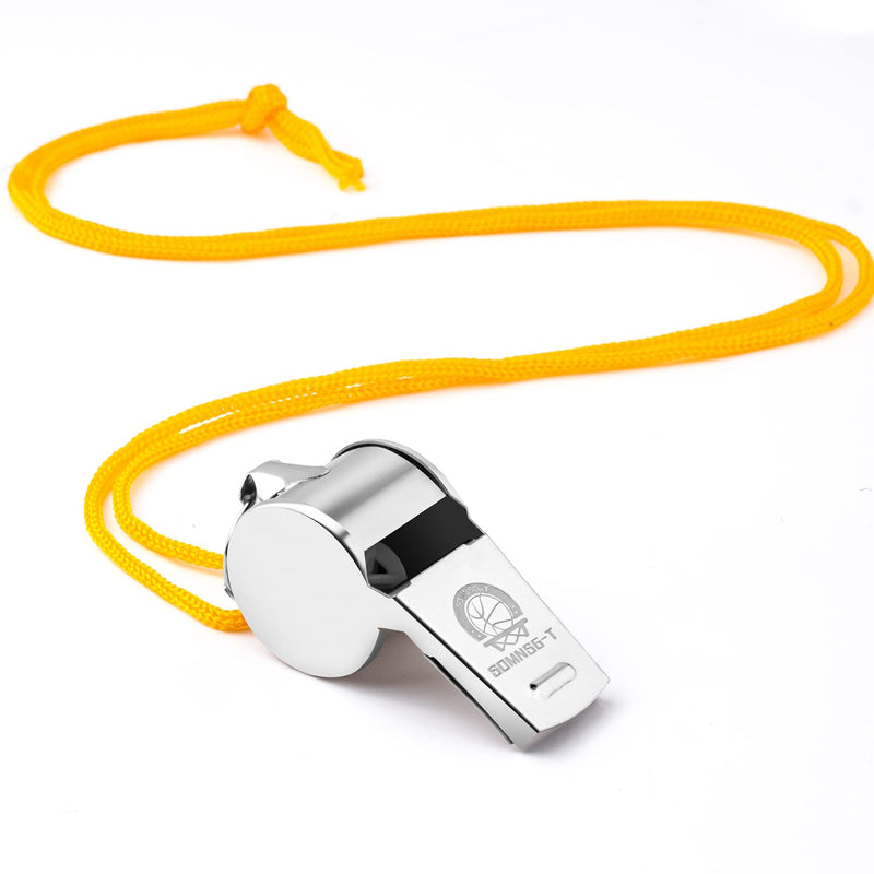Sdmnsg-T 10 Packs Stainless Steel Whistles with Yellow Lanyard, Coach Whistle Lanyard for Football Coaches and Sports,Referees, Loud Crisp Sound Whistle for Kids - BeesActive Australia