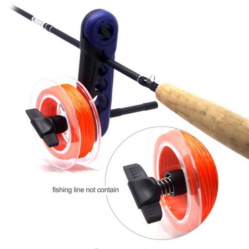 Qii lu Fishing line Spooler,Portable Universal Fishing Line Winder Spooler,Spool Spooling Station System Adjustable for Varying Spool Sizes, Blue - BeesActive Australia