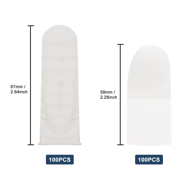 200pcs Gel Finger Cot Latex Anti-Static Finger Covers Rubber Fingertip Finger Protector Support Finger Bandage Finger Sleeves Great Finger Gloves, for Trigger Finger Eczema Cracking Arthritis(2 Style) - BeesActive Australia
