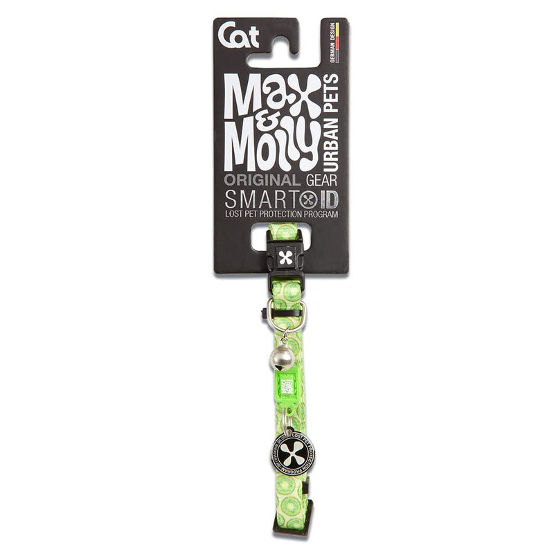 Max & Molly Classic Adjustable Smart ID Fashion Cat Collar with Safety Bell and Breakaway Buckle Kiwis - BeesActive Australia
