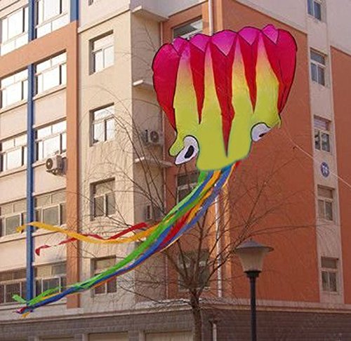 [AUSTRALIA] - Rainbow 196 Inches ( 5M ) Octopus Foil Kite, Come with Handle & String, Beach Park Garden Playground Outdoor Fun 